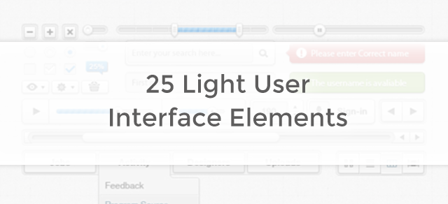 25 Beautiful & Free PSDs of Light User Interface Elements
